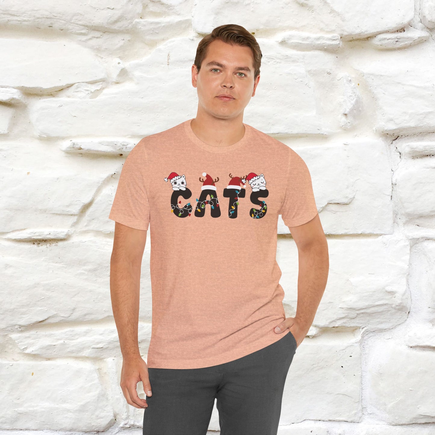 “Cats Christmas T-Shirt | Festive Cat T-Shirt for Men & Women | 100% Cotton”