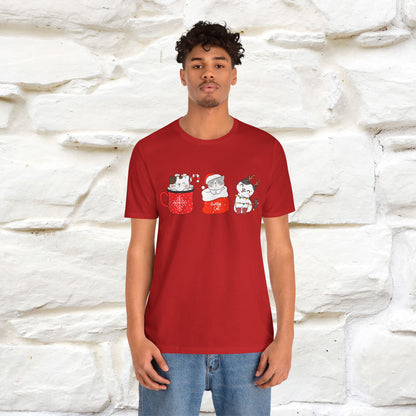 Sweet Cute Christmas Cat T-Shirt | Adorable Holiday Cat Shirt for Men & Women | 100% Cotton*