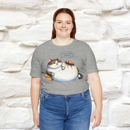 ''I Am Full,Not Really Interested'' Cat T-shirt for Women 100% Cotton* - Nunu&Miao Studio