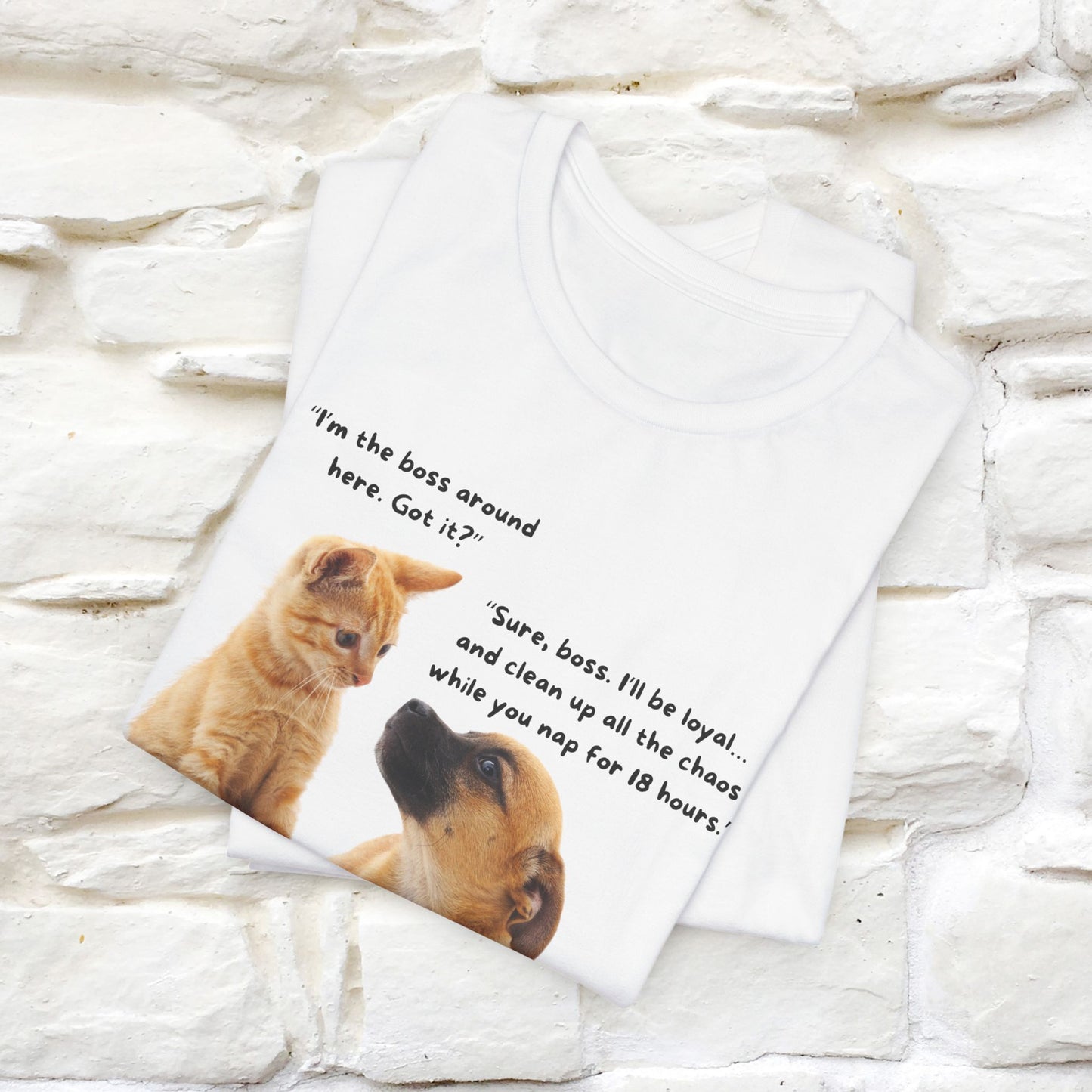 ''I am The Boss Here'' Funny Cat T-shirt for Men and Women  100% Cotton*