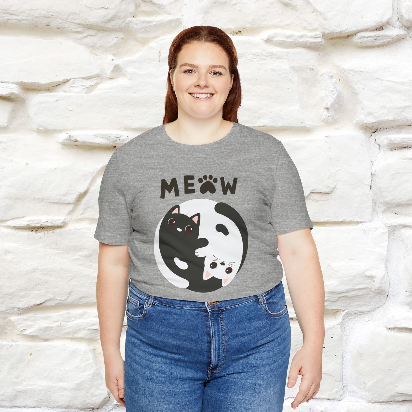 ''Ying Yang Meow''  Cat T-shirt for Men and Women  100% Cotton*