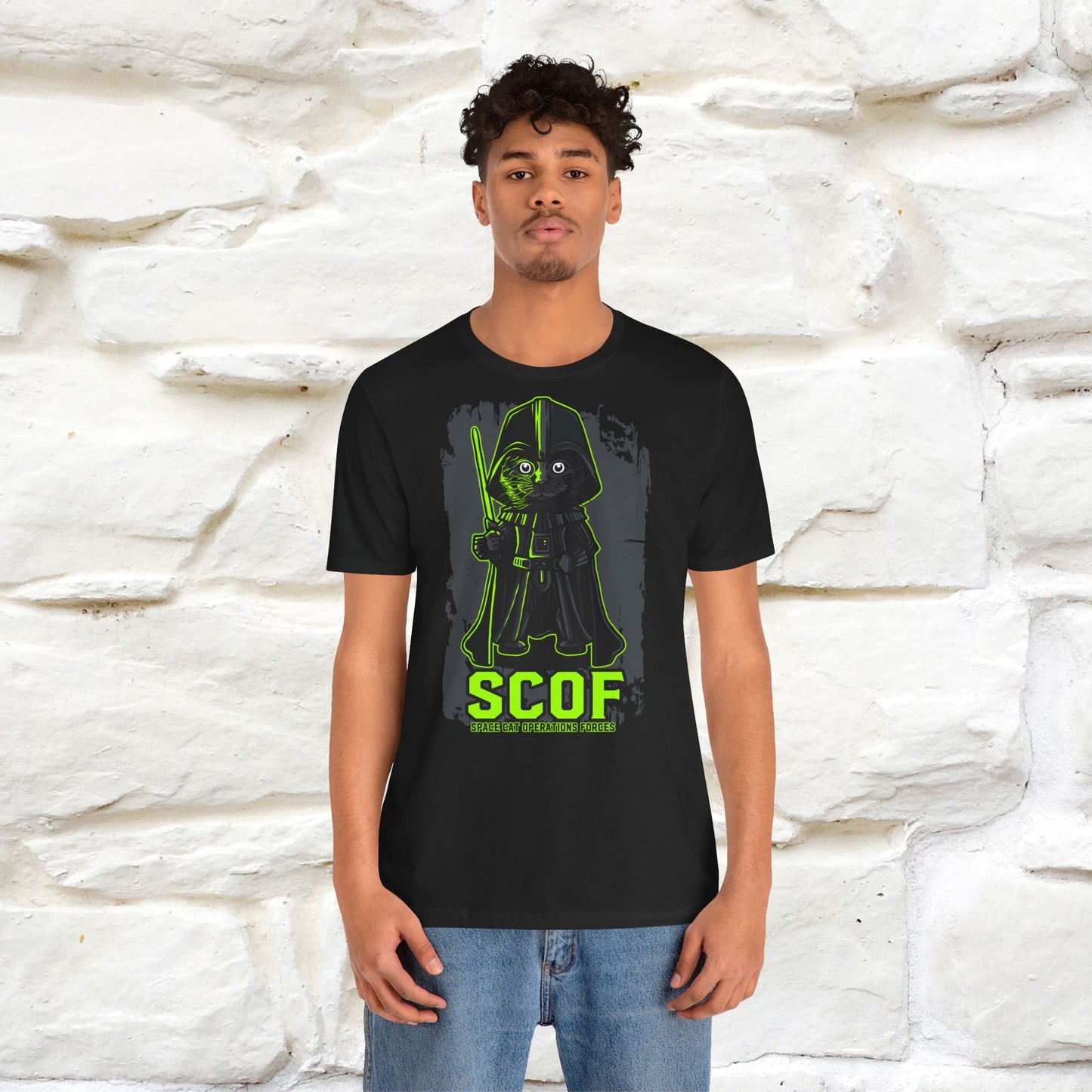 SCOF Space Cat Operation Forces T-Shirt | Galactic Cat Tee for Men & Women | 100% Cotton*