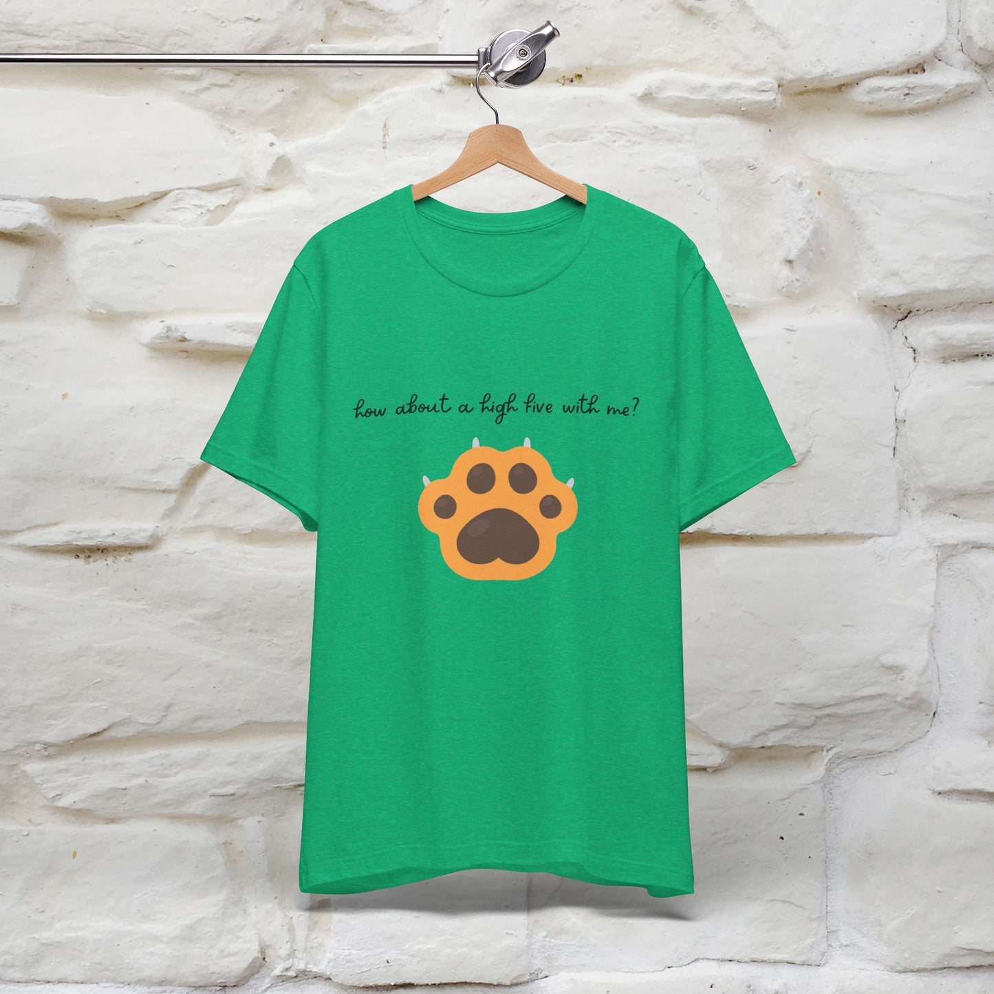 "How About A High Five With Me?" Cat T-shirt for Men & Women | 100% Cotton*