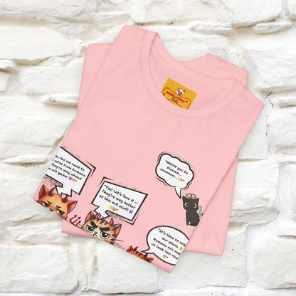 "Humans Are Way Ahead In The Evil Game! 😈😼" Cat  T-shirt |Nunu&Miao Studio