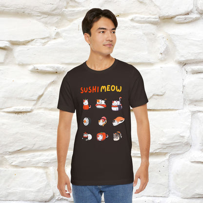 "Sushi Meow" Cat T-shirt for Men & Women | 100% Cotton*