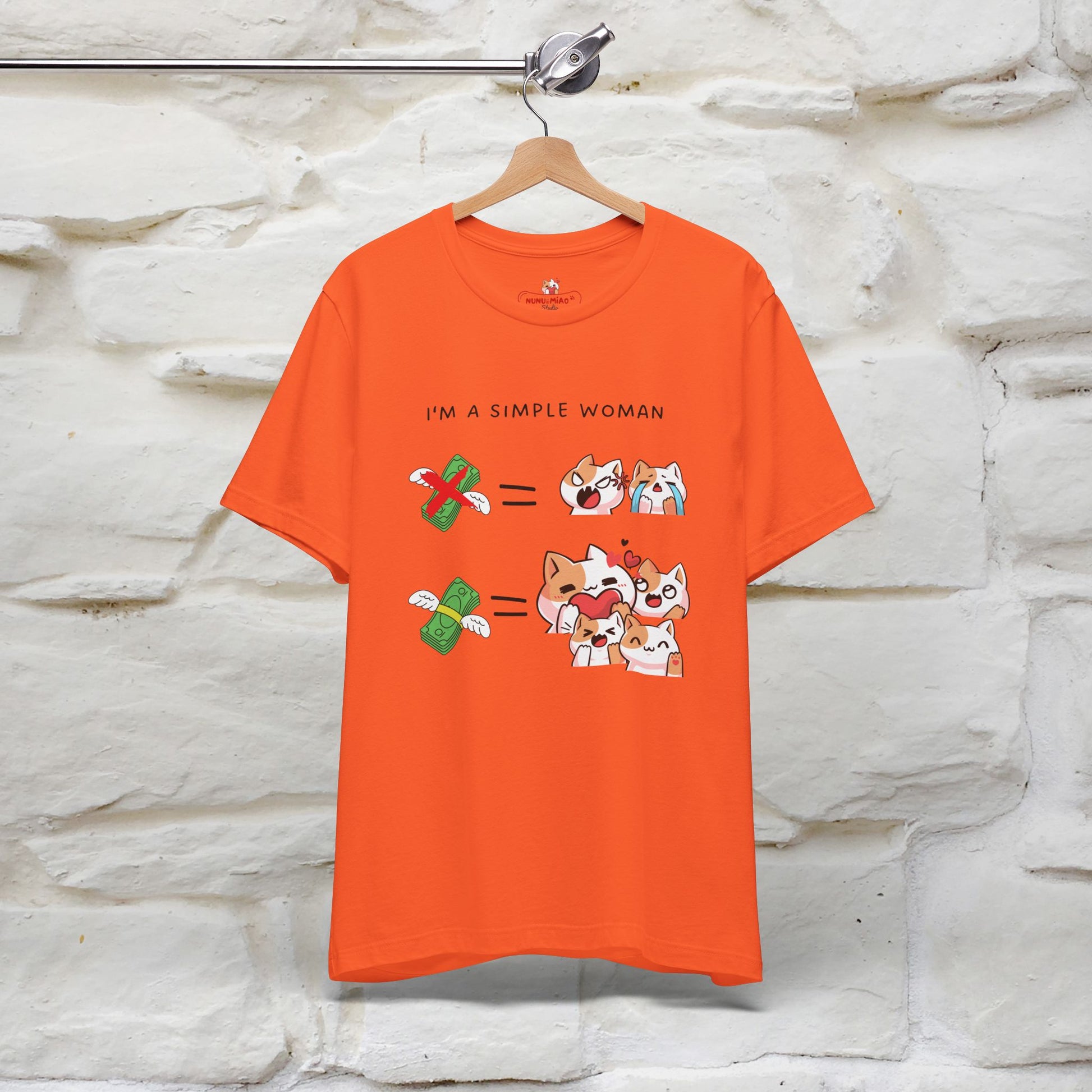 "I'm A Simple Woman" Funny Cat T-shirt for Women | 100% Cotton* 🐾 - Nunu&Miao Studio