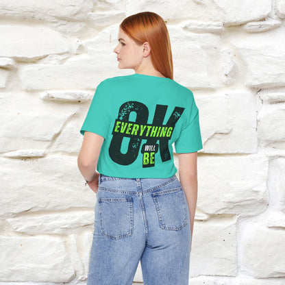 ''Everything Will Be Ok '' Cat T-Shirt Front and Back Design | Nunu&Miao Studio