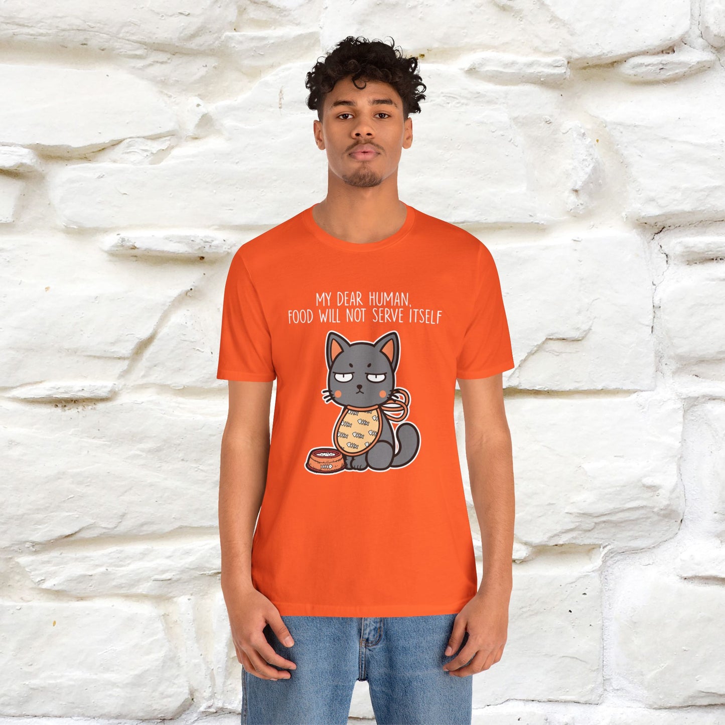"Dear Human, Food Will Not Serve Itself" |Cat T-Shirt | Nunu&Miao Studio