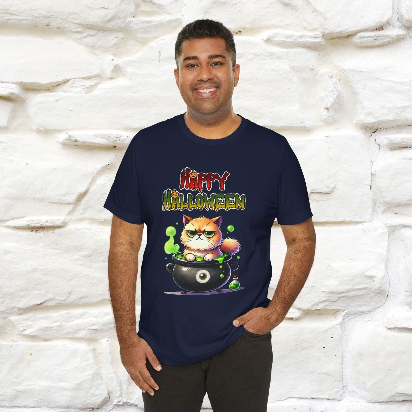 "Angry Cat Happy Halloween" Cat  T-shirt |Nunu&Miao Studio