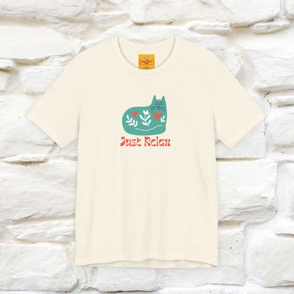 "Just Relax'' Cat T-Shirt Front and Back Design | Nunu&Miao Studio