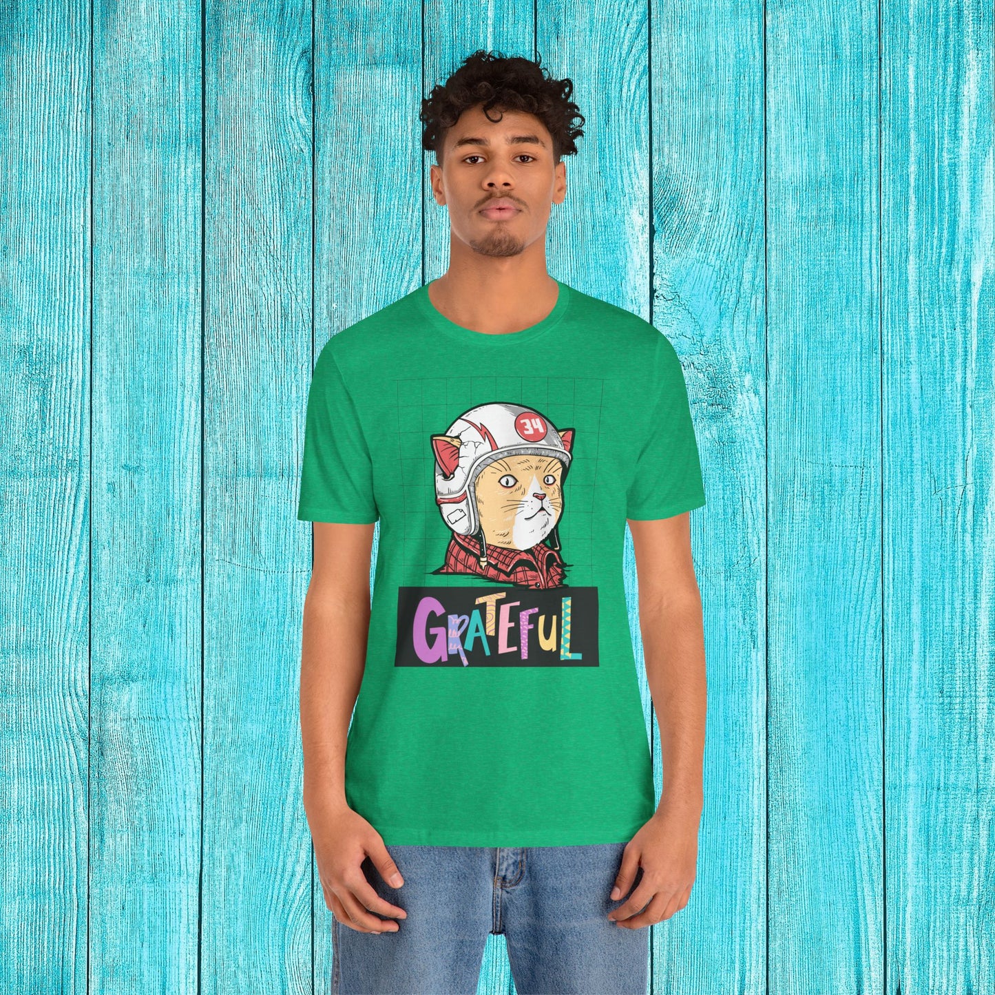 ''Grateful''  Cat T-shirt for Men and Women  100% Cotton*