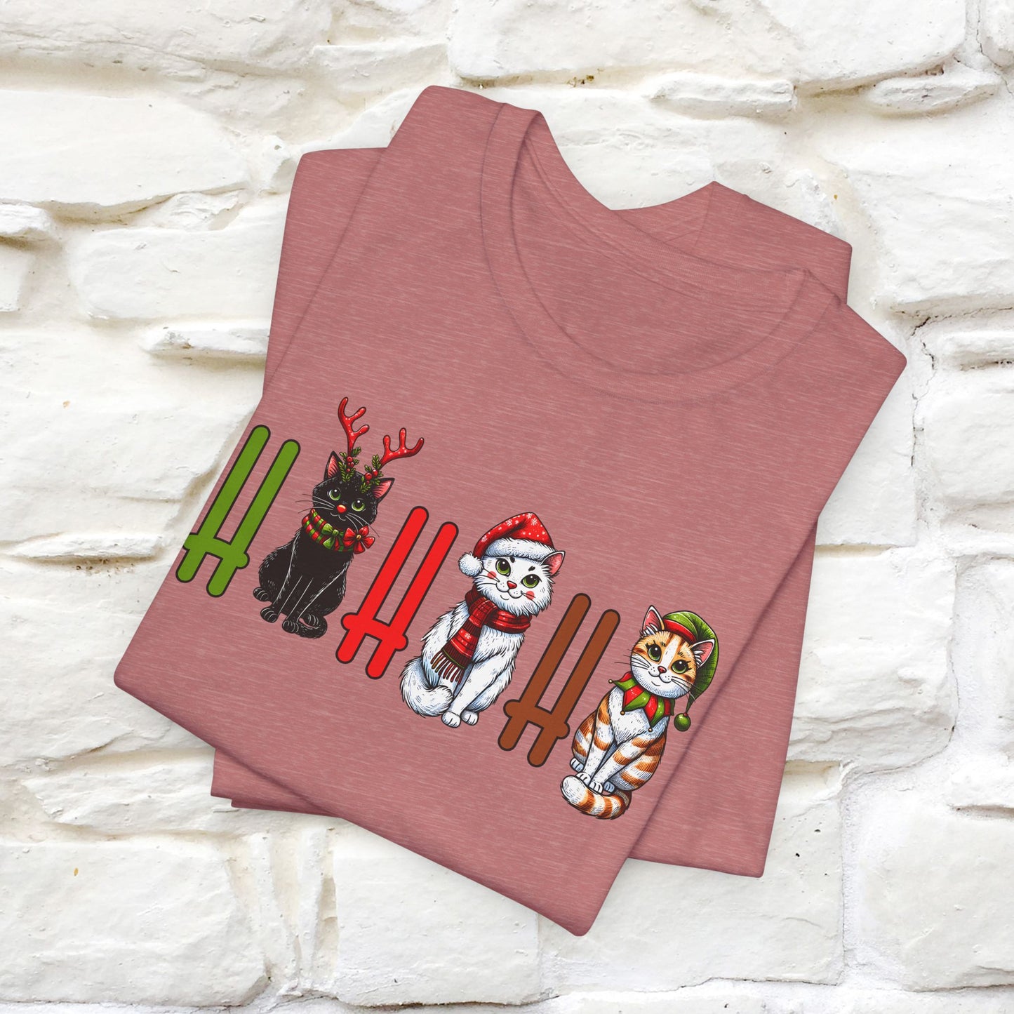 Hi Hi Hi Christmas T-Shirt | Festive Cat Christmas Shirt for Men & Women | 100% Cotton*