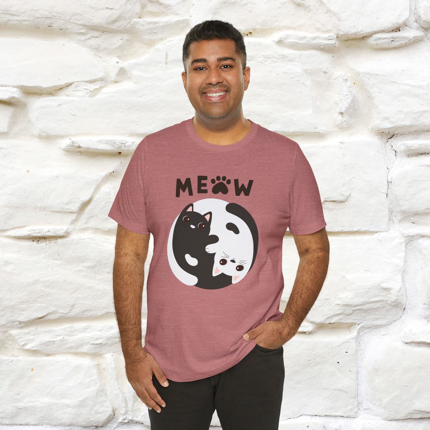 ''Ying Yang Meow''  Cat T-shirt for Men and Women  100% Cotton*