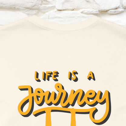 "Life Is A Journey'' Cat T-Shirt | Front & Back Design | Nunu&Miao Studio