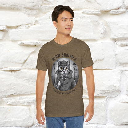 Meow-Sholmes: The Case of the Missing Kibble T-Shirt | Detective Cat Tee for Men & Women | 100% Cotton*