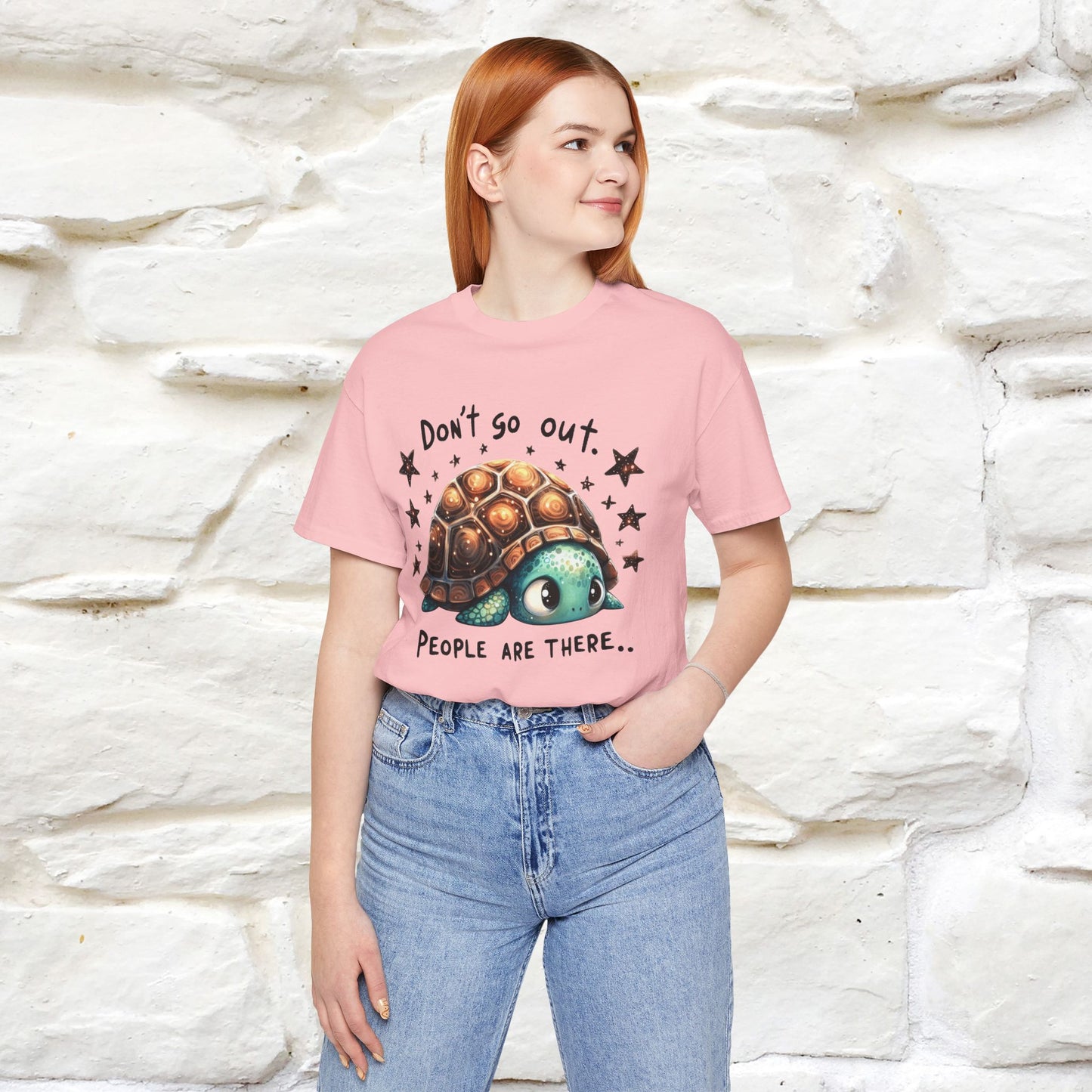 "Don't Go Out ..People Are There." |Funny T-Shirt | Nunu&Miao Studio