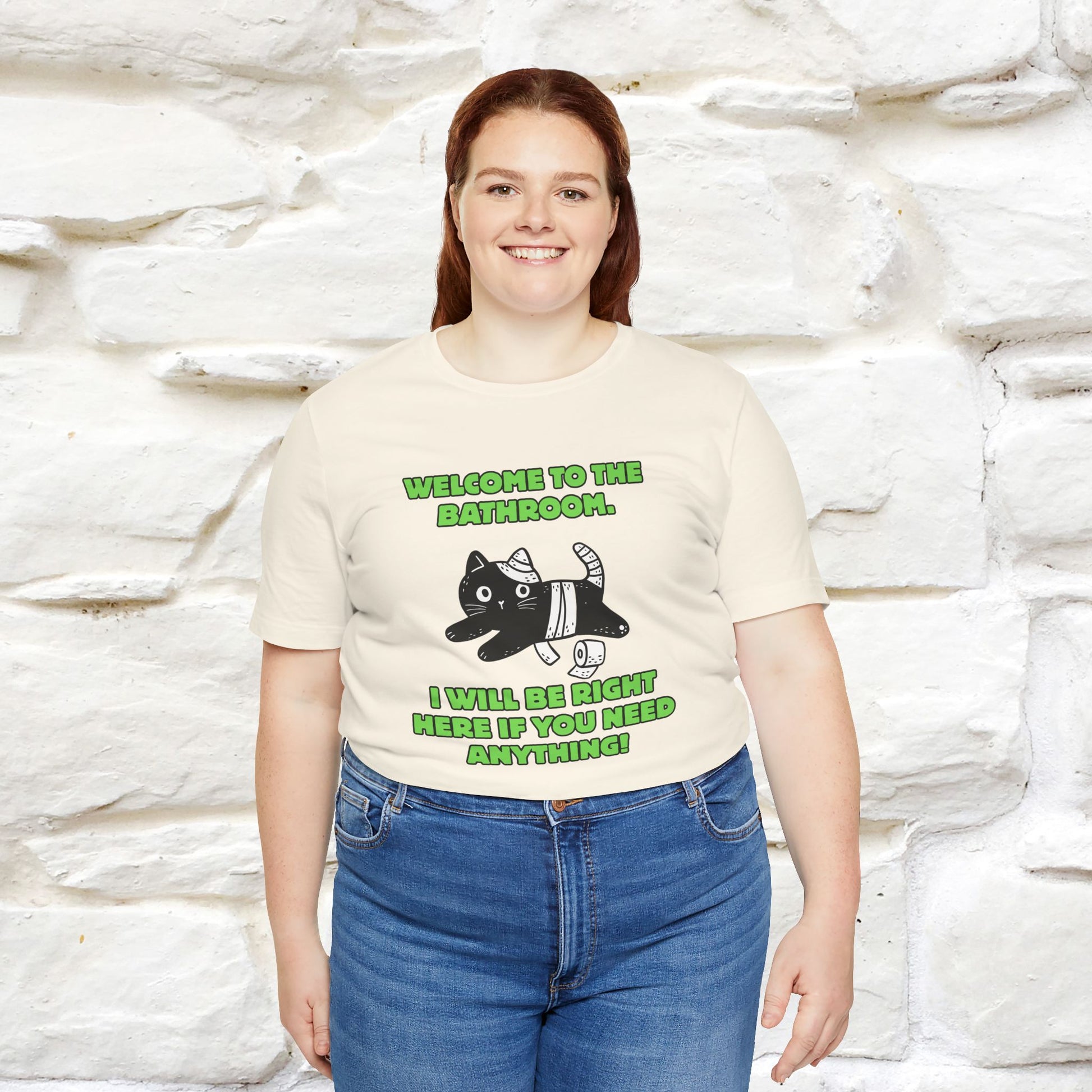 "Welcome To The Bathroom..."Funny  Cat T-shirt |Nunu&Miao Studio - Nunu&Miao Studio