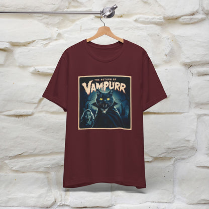 "The Return Of The Vampurr" Cat T-shirt for Men & Women | 100% Cotton* | Feline-Inspired Tee