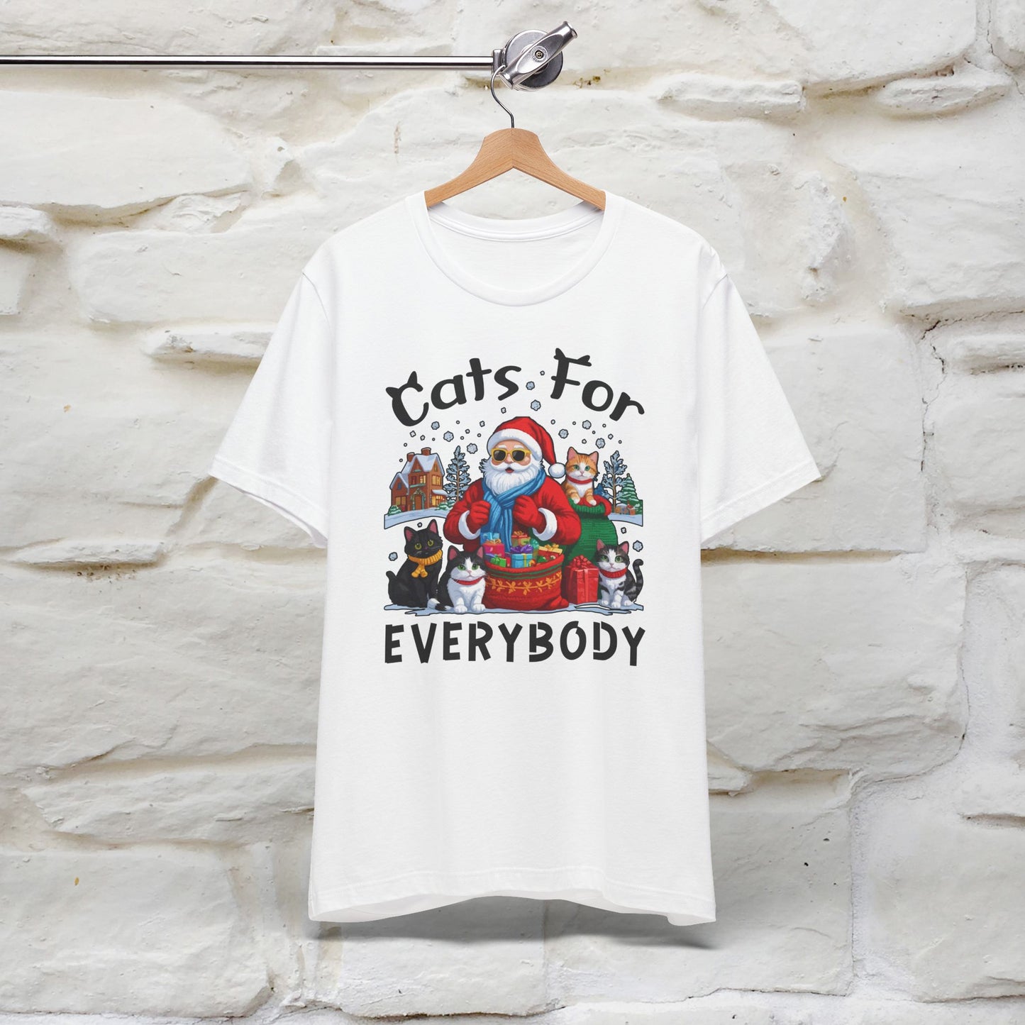 Cats For Everybody T-Shirt | Festive Cat Christmas Shirt for Men & Women | 100% Cotton