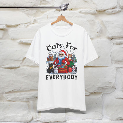 Cats For Everybody T-Shirt | Festive Cat Christmas Shirt for Men & Women | 100% Cotton