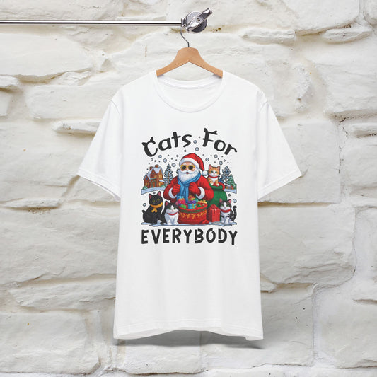 Cats For Everybody T-Shirt | Festive Cat Christmas Shirt for Men & Women | 100% Cotton