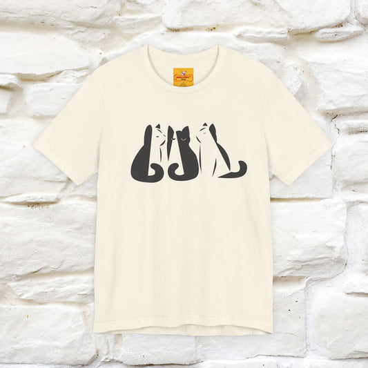 "Black And White'' Cat T-Shirt Front and Back Design | Nunu&Miao Studio