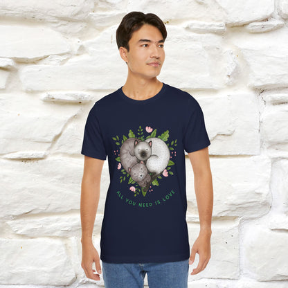 "All You Need Is Love" Cat T-Shirt | 100% Cotton* | Adorable Cat Apparel for Men & Women