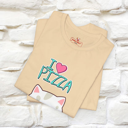 "I Love Pizza" Cat T-shirt for Men & Women | 100% Cotton*