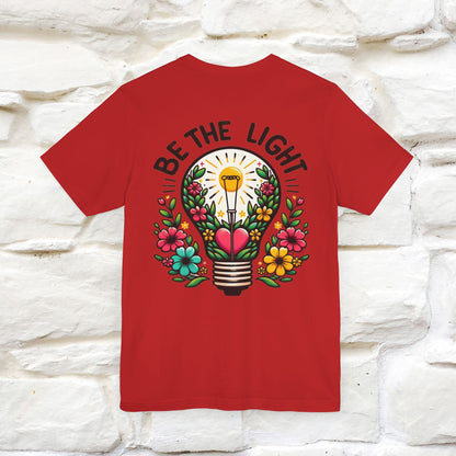 "Be The Light" Cat T-shirt for Men & Women | 100% Cotton* | Cat Lover Tee | Front & Back Design