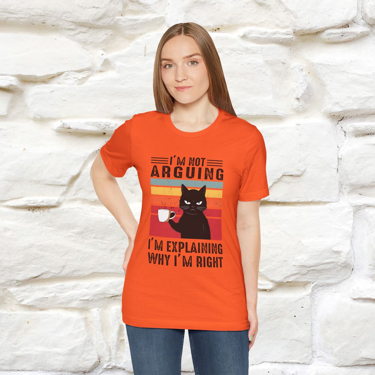 Non sto discutendo, sto spiegando perché ho ragione T-shirt con gatto per uomo e donna | 100% cotone* Maglietta divertente