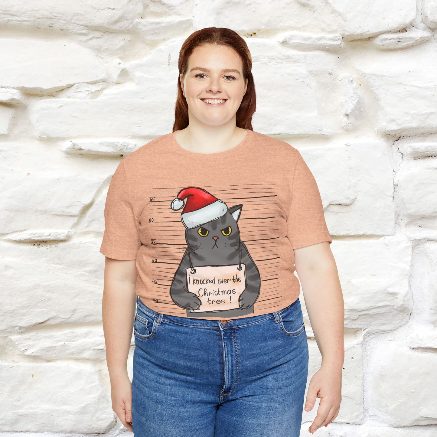 I Knocked Over The Christmas Tree T-Shirt | Festive Cat Christmas Shirt for Men & Women | 100% Cotton*