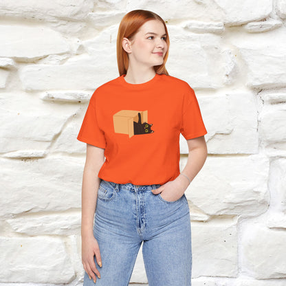 "Think Like There Is No Box" Cat T-Shirt| Front & Back Design | Nunu&Miao Studio