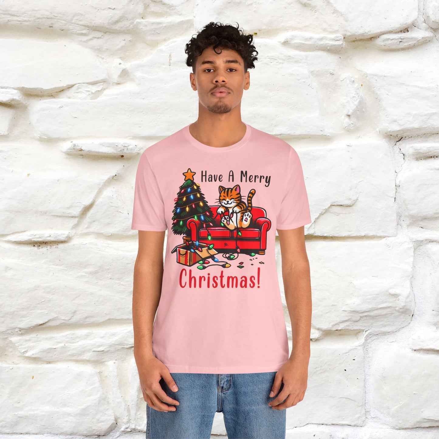 “Have A Merry Christmas! T-Shirt | Festive Cat Shirt for Men & Women | 100% Cotton”