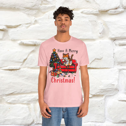 “Have A Merry Christmas! T-Shirt | Festive Cat Shirt for Men & Women | 100% Cotton”