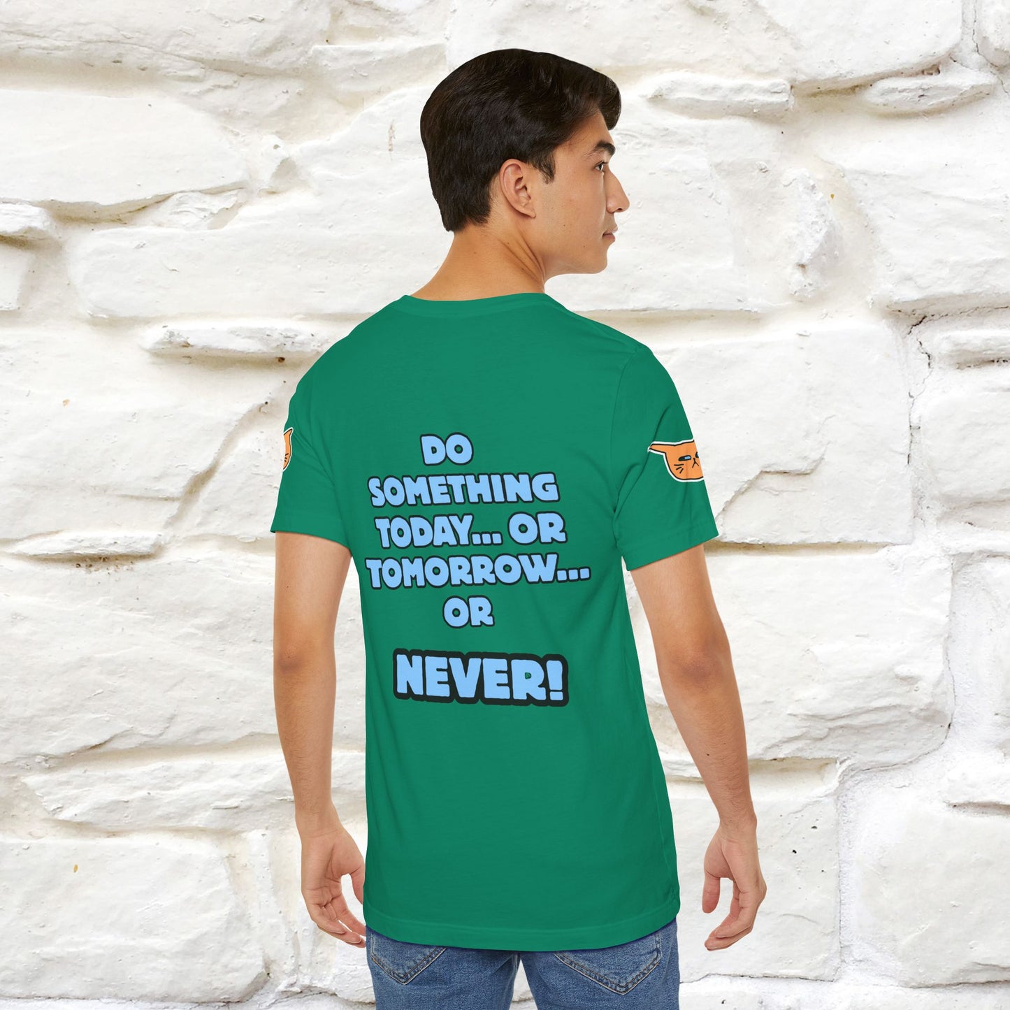 "Do something today… or tomorrow… or never." Cat T-Shirt| Front & Back Design | Nunu&Miao Studio