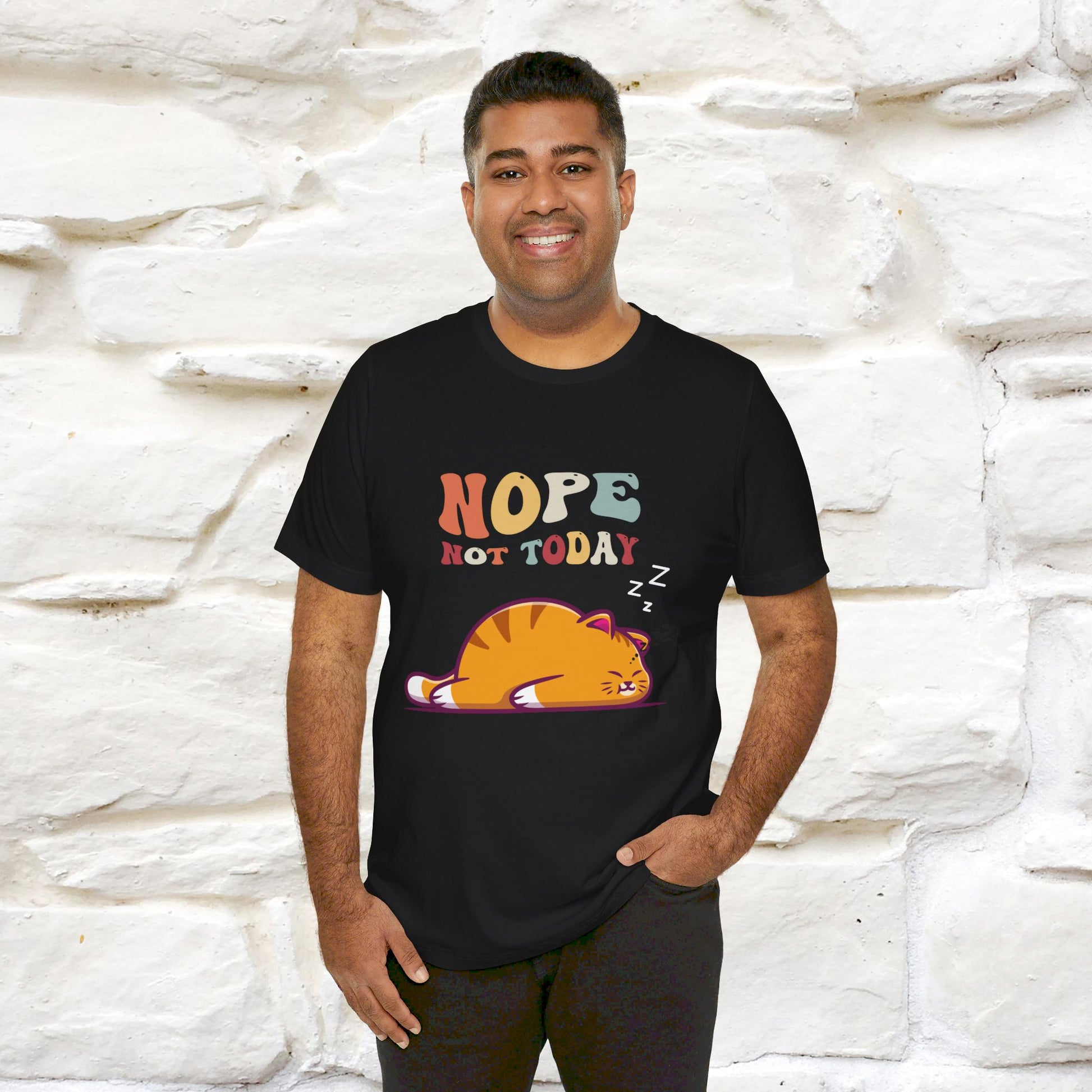 ''Nope Not Today'' T-shirt for Man 100% Cotton* - Nunu&Miao Studio