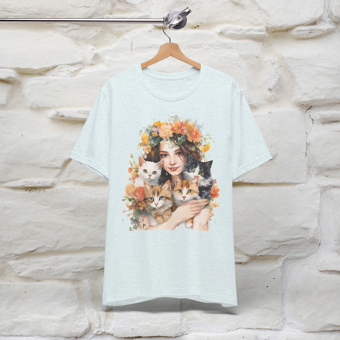 "Blossoming Love" T-shirt for Women 100% Cotton* - Nunu&Miao Studio