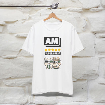 '' I Am Super Great'' T-shirt for Man 100% Cotton* - Nunu&Miao Studio