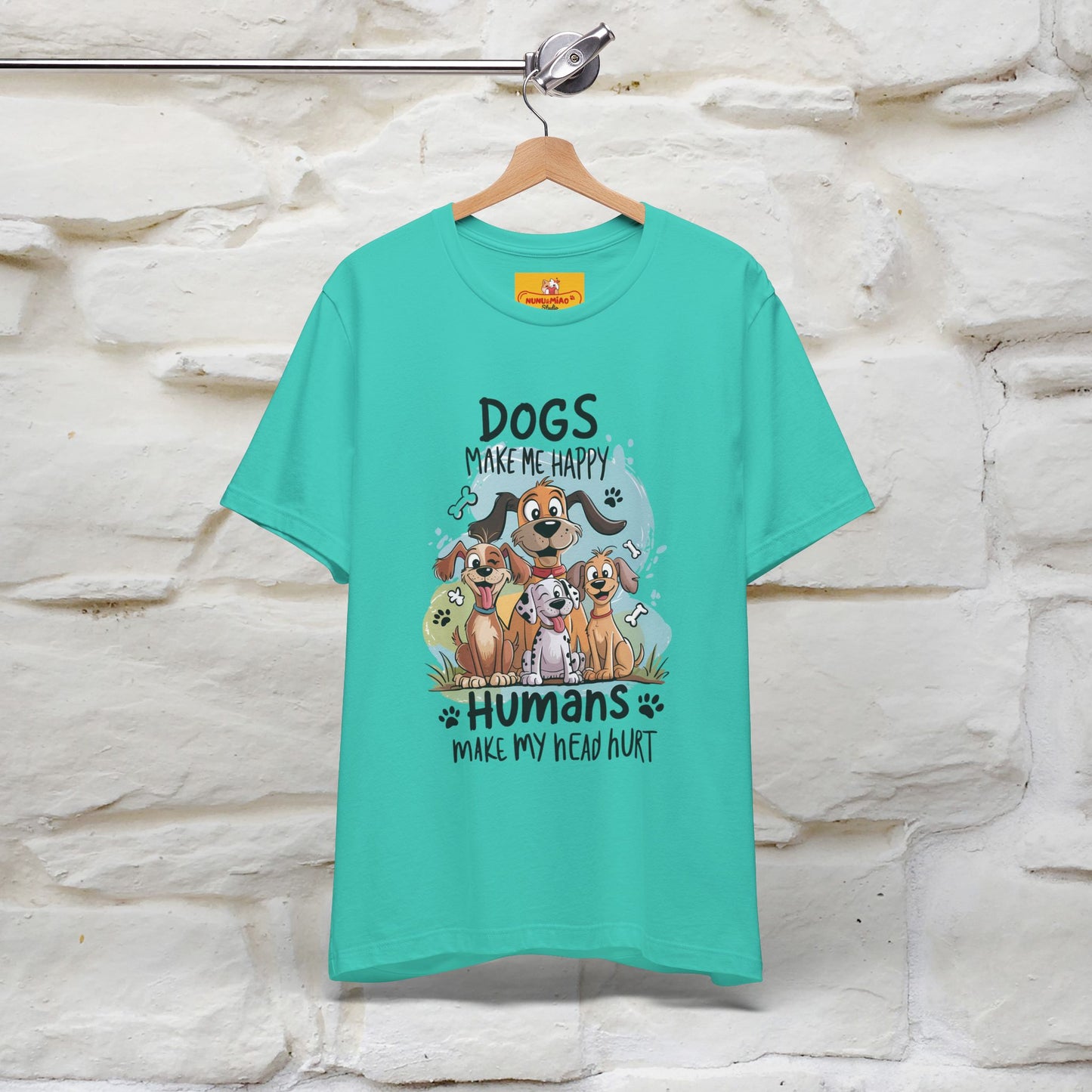 " Dogs Make Me Happy ..."  T-shirt |Nunu&Miao Studio