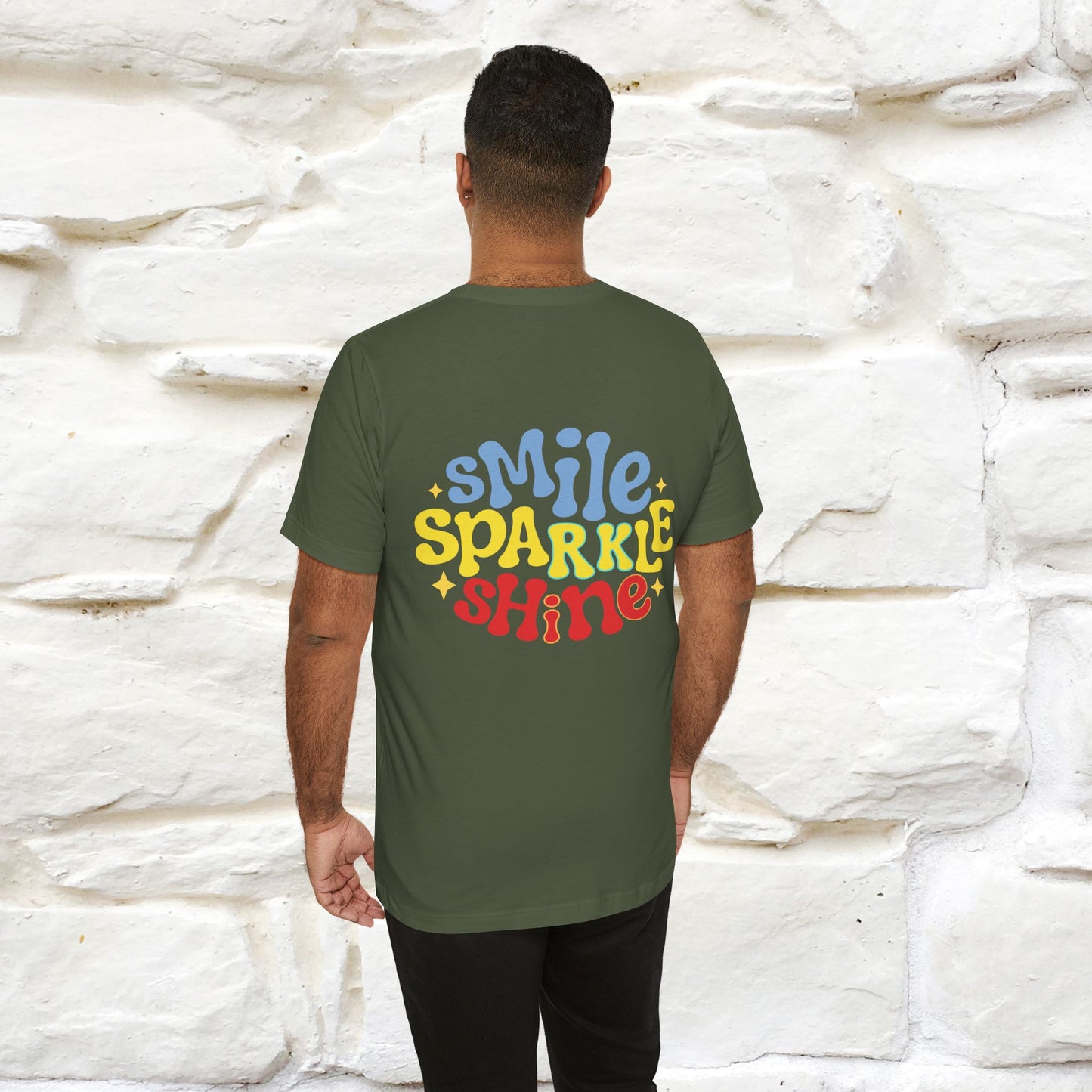 "Smile, Sparkle, Shine" Cat T-Shirt for Men & Women | Front & Back Design | 100% Cotton* 🐾