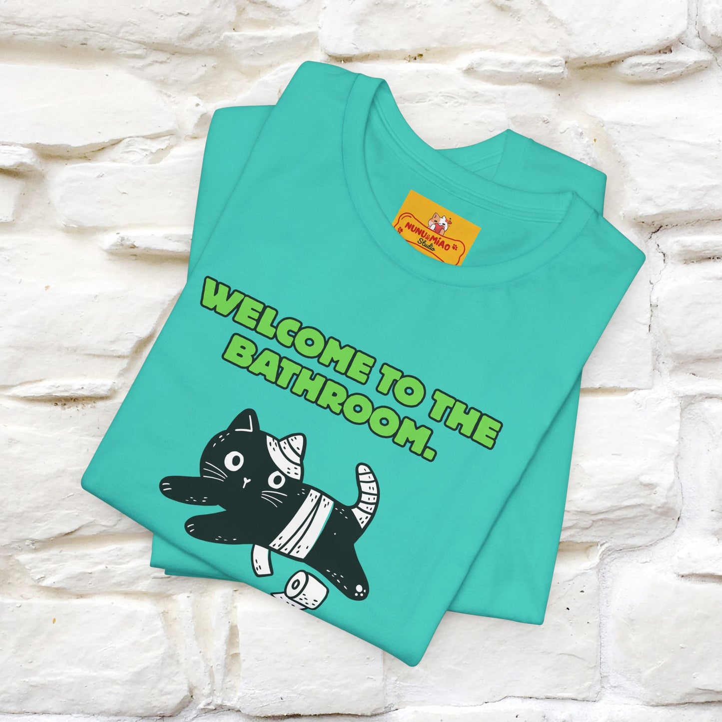"Welcome To The Bathroom..."Funny  Cat T-shirt |Nunu&Miao Studio - Nunu&Miao Studio