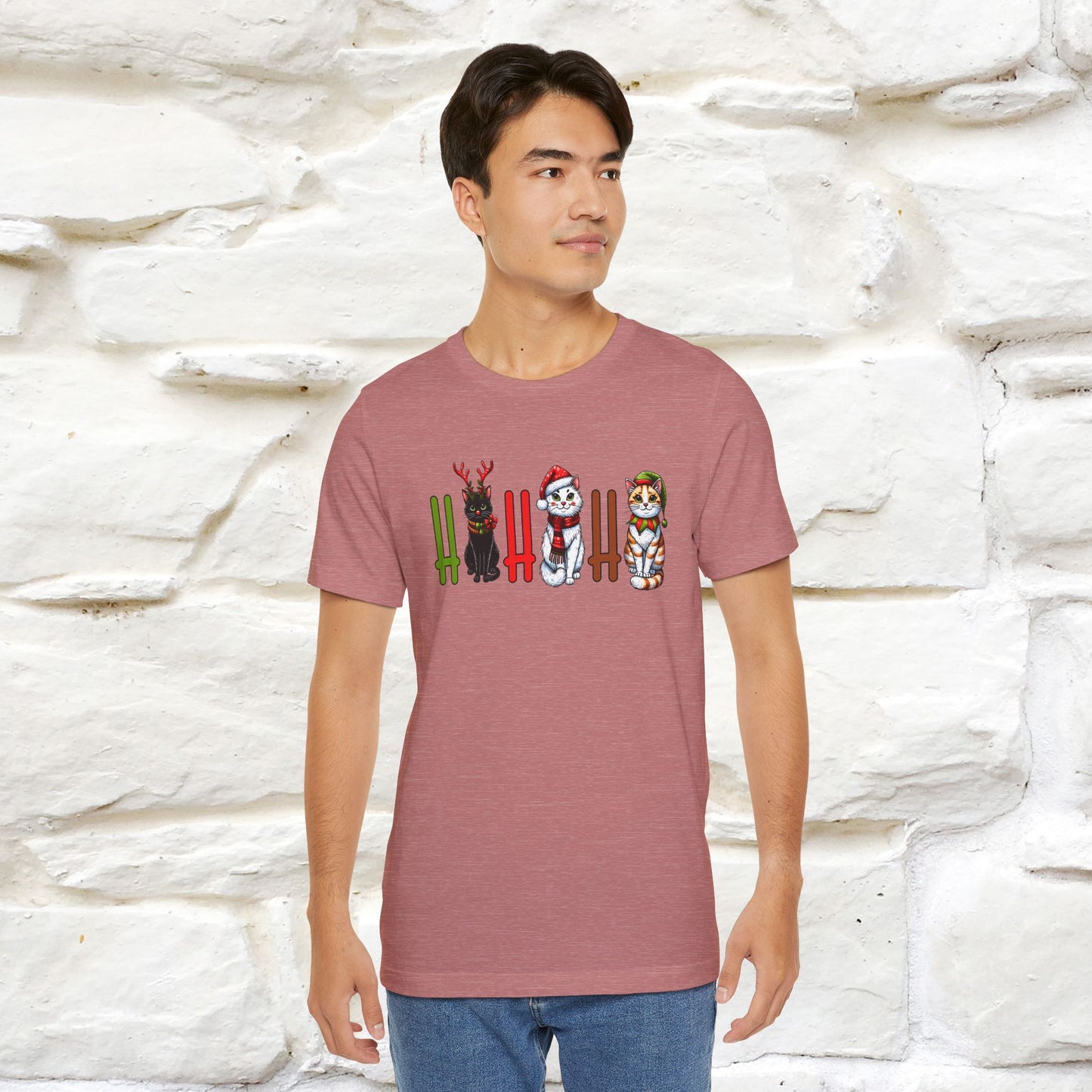 Hi Hi Hi Christmas T-Shirt | Festive Cat Christmas Shirt for Men & Women | 100% Cotton*