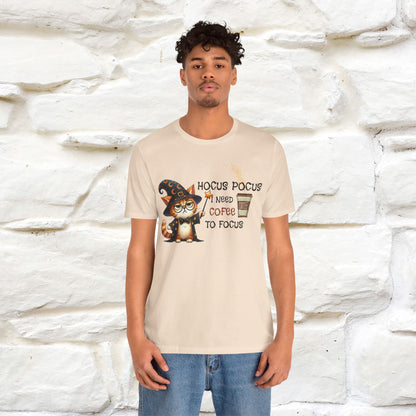 ''Hocus Pocus I Need Coffe To Focus'' Funny Cat Shirt | Nunu&Miao Studio