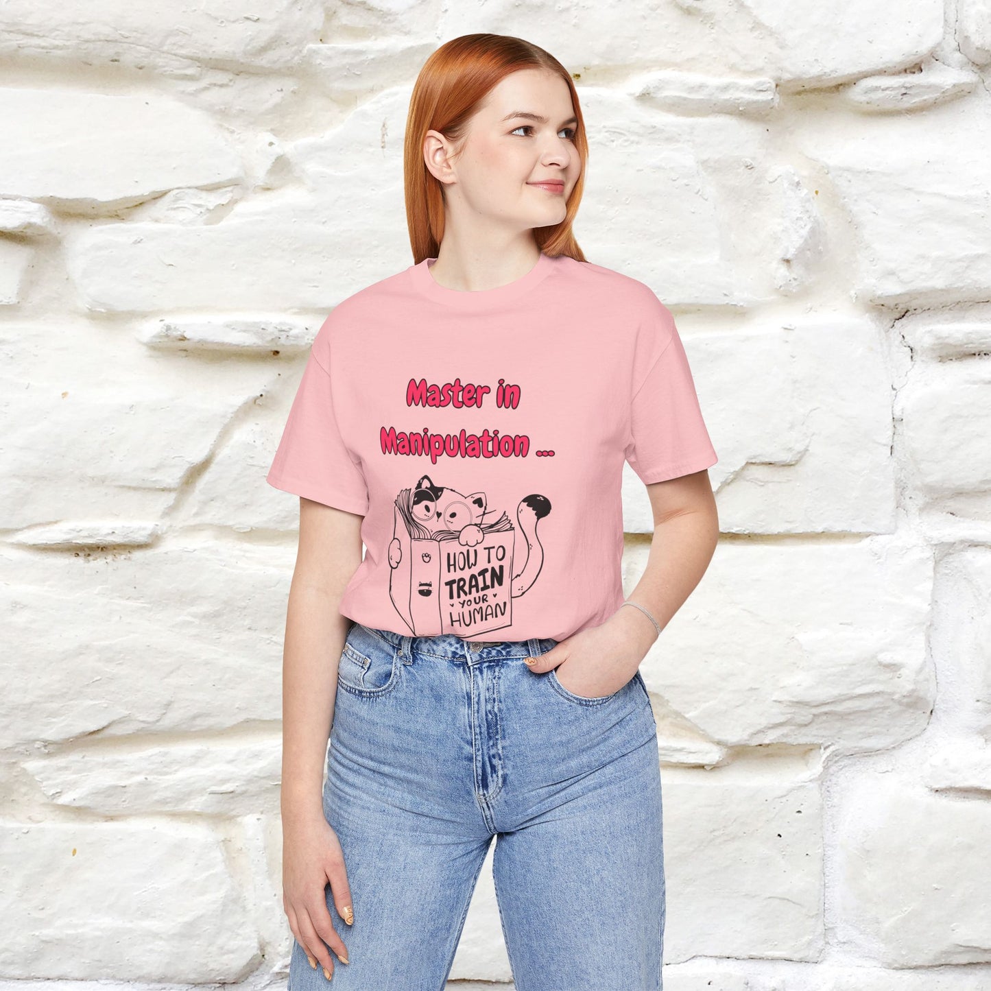''Master In Manipulation. How To Train Your Human '' Cat T-Shirt | Nunu&Miao Studio - Nunu&Miao Studio