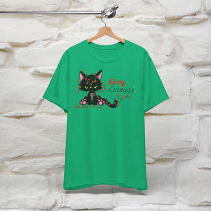 Merry Catmess Cat T-Shirt | Funny Christmas Cat Shirt for Men & Women | 100% Cotton