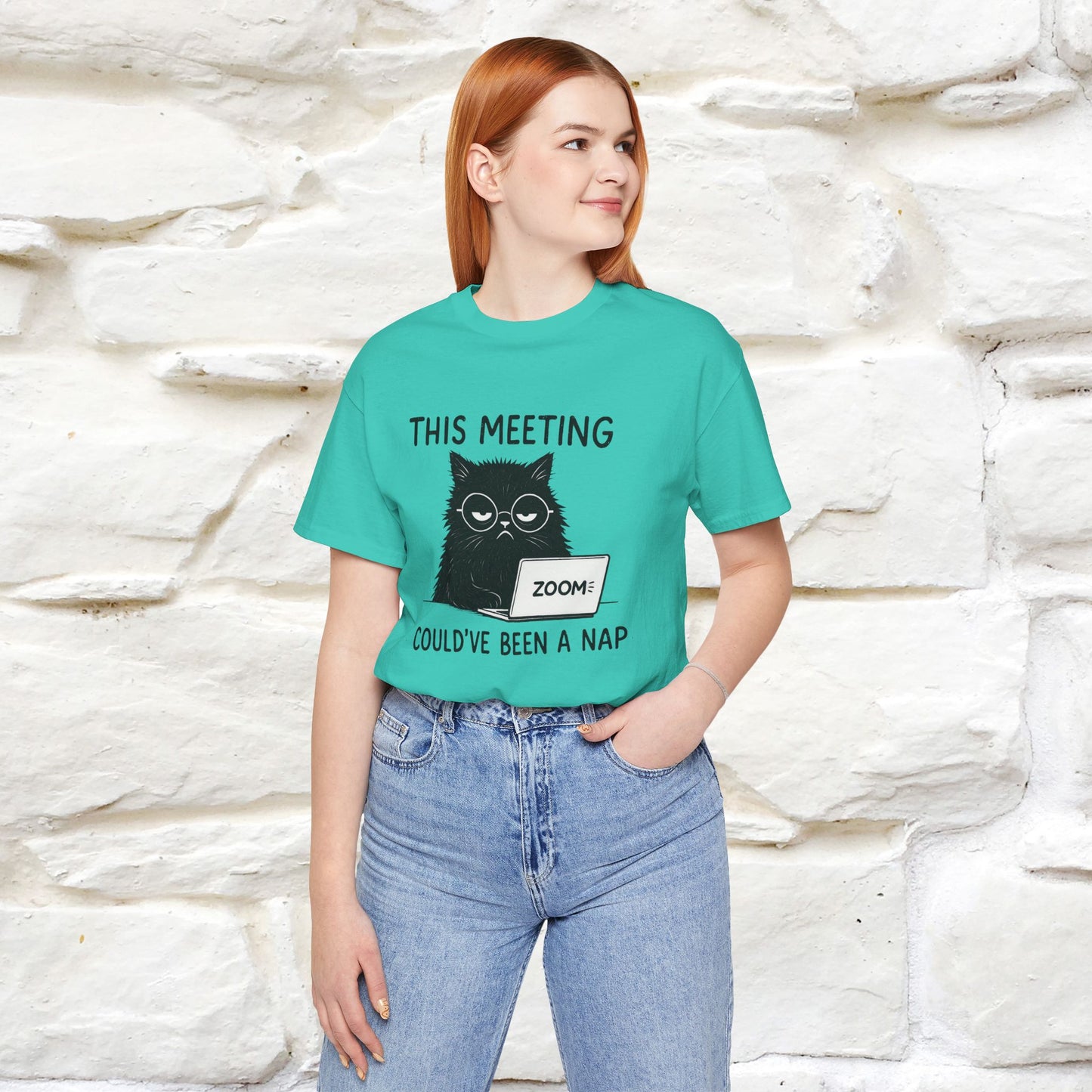 "This Meeting Could've Been a Nap" | Sarcastic Cat T-Shirt | Nunu&Miao Studio