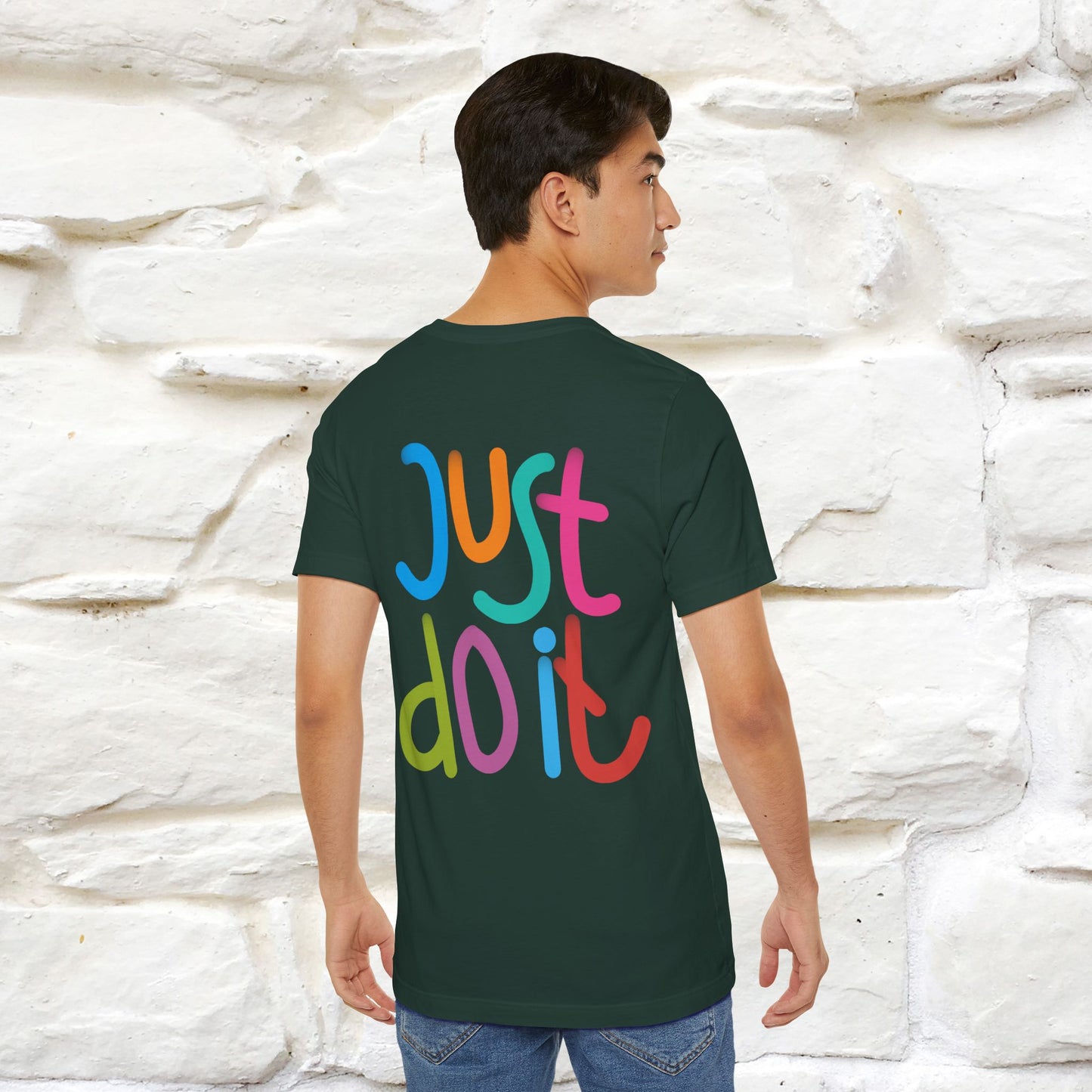 "Yes, Just Do It" Cat T-Shirt| Front & Back Design | Nunu&Miao Studio