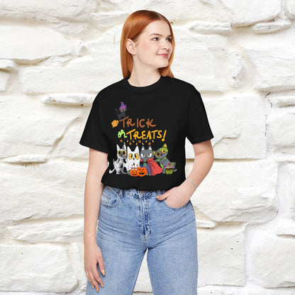 ''Trick Or Treats! ''Cat Unisex T-shirt 100% Cotton*