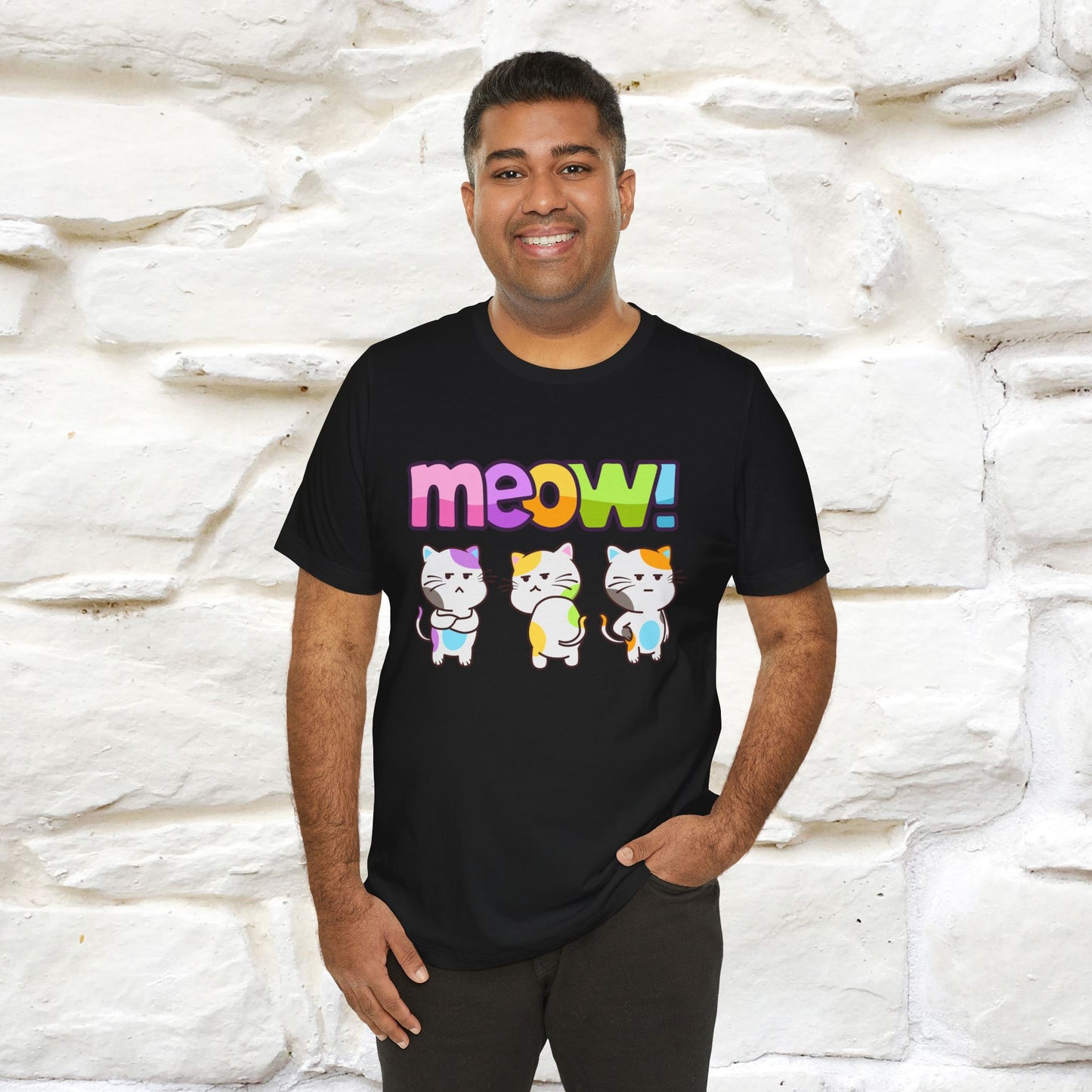 Meow! Funny Cat T-Shirt for Men & Women | 100% Cotton*