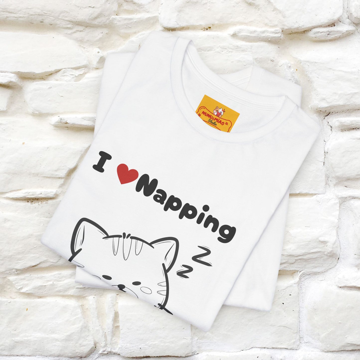 "I Love Napping" Cat T-Shirt | Nunu&Miao Studio - Nunu&Miao Studio